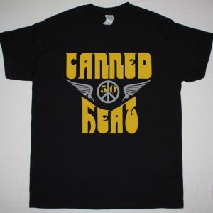 CANNED HEAT 50 YEARS WINGS LOGO NEW BLACK T SHIRT