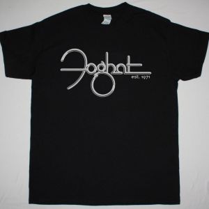 FOGHAT LOGO ESTABLISHED 1971 NEW BLACK T SHIRT