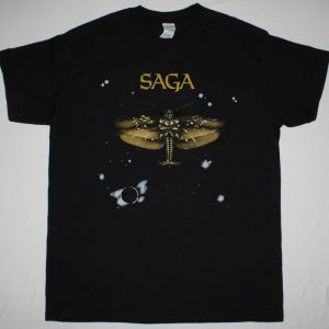 SAGA SAGA 1978 NEW BLACK T-SHIRT