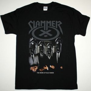 SLAMMER WORK OF IDLE HANDS 1989 NEW BLACK T-SHIRT