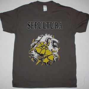 SEPULTURA CHAOS A.D. TOUR NEW GREY T SHIRT
