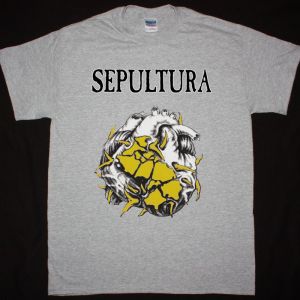SEPULTURA CHAOS A.D. TOUR NEW SPORT GREY T SHIRT