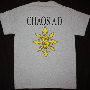 SEPULTURA CHAOS A.D. TOUR NEW SPORT GREY T SHIRT