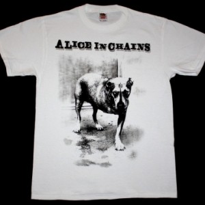 ALICE IN CHAINS DOG NEW WHITE T-SHIRT
