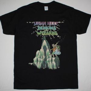 URIAH HEEP DEMONS AND WIZARDS NEW BLACK T-SHIRT