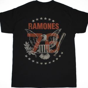RAMONES 76 NEW BLACK T-SHIRT
