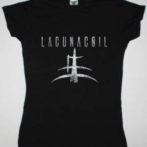 LACUNA COIL LOGO NEW BLACK LADY T-SHIRT