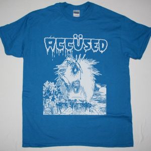 THE ACCÜSED THE RETURN OF… MARTHA SPLATTERHEAD 1986 NEW SAPPHIRE BLUE T SHIRT