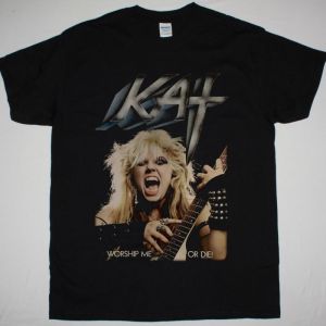 THE GREAT KAT WORSHIP ME OR DIE! 1987 NEW BLACK T-SHIRT