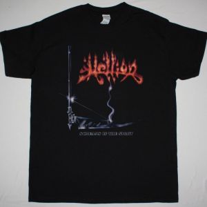 HELLION SCREAMS IN THE NIGHT 1987 NEW BLACK T-SHIRT
