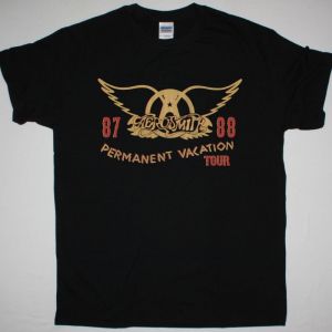 AEROSMITH PERMANENT VACATION TOUR NEW BLACK TSHIRT