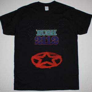 RUSH 2112 NEW BLACK T-SHIRT