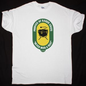 KAISER CHIEFS NEVER MISS A BEAT NEW WHITE T-SHIRT