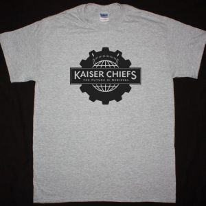 KAISER CHIEFS LOGO THE FUTURE IS MEDIEVAL NEW SPORT GREY T-SHIRT