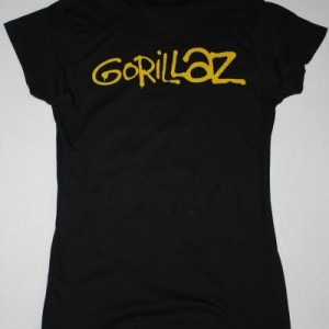 GORILLAZ BAND NEW BLACK LADY T-SHIRT