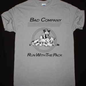 BAD COMPANY RUN WITH THE PACK NEW LIGHT GREY T SHIRT