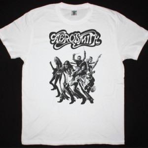 AEROSMITH CARTOON NEW WHITE T-SHIRT