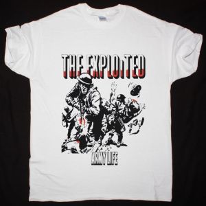 THE EXPLOITED ARMY LIFE NEW WHITE T SHIRT