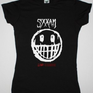 SIXX A.M. LIFE IS BEAUTIFUL SIXX:A.M. NEW BLACK LADY T-SHIRT