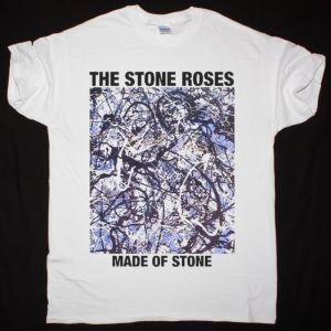 THE STONE ROSES MADE OF STONE NEW WHITE T-SHIRT