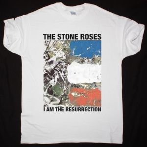 THE STONE ROSES I AM THE RESURRECTION NEW WHITE T-SHIRT