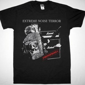 EXTREME NOISE TERROR PHONOPHOBIA NEW BLACK T SHIRT