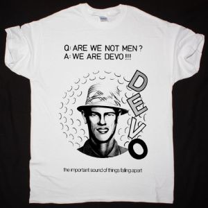 DEVO ARE WE NOT MEN NEW WHITE T SHIRT