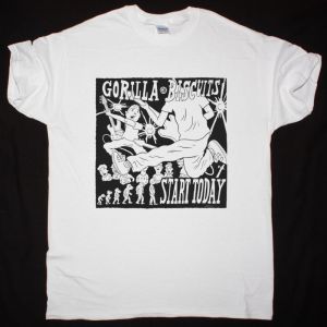 GORILLA BISCUITS START TODAY NEW WHITE T SHIRT