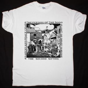 CRASS THE FEEDING OF THE 5000 NEW WHITE T SHIRT
