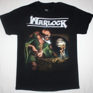 WARLOCK BURNING THE WITCHES'84  NEW BLACK T-SHIRT