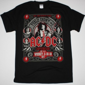 AC DC PUBLIC ENEMY AC/DC NEW BLACK T-SHIRT