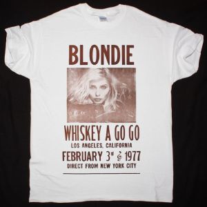 BLONDIE WHISKEY POSTER NEW WHITE T-SHIRT