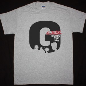 GORILLAZ TOMORROW COMES TODAY NEW SPORTS GREY T SHIRT