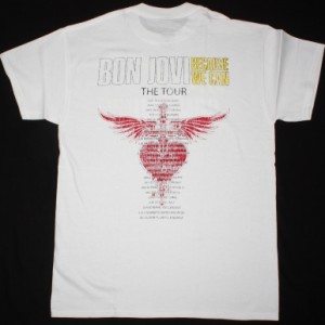 BON JOVI BECAUSE WE CAN THE TOUR EUROPE 2013 NEW WHITE T SHIRT