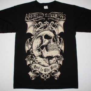 AVENGED SEVENFOLD SKULL HAIL TO THE KING NEW BLACK T-SHIRT