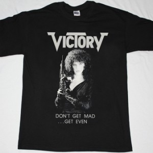 VICTORY DON'T GET MAD... GET EVEN'86 NEW BLACK T-SHIRT