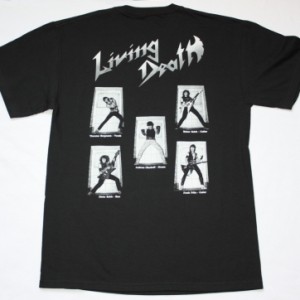 LIVING DEATH METAL REVOLUTION 1985 NEW BLACK T-SHIRT