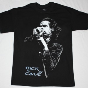 NICK CAVE MICROPHONE NEW BLACK T-SHIRT