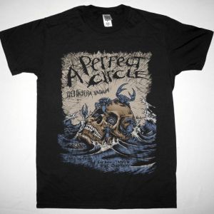 A PERFECT CIRCLE BED BACTERIA VACUUM NEW BLACK T-SHIRT