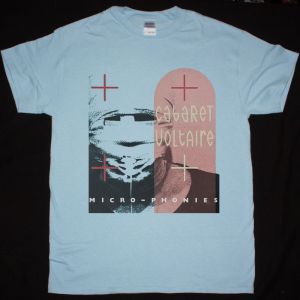 CABARET VOLTAIRE MICRO PHONIES NEW LIGHT BLUE T-SHIRT