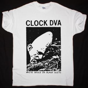 CLOCK DVA WHITE SOULS IN BLACK SUITS NEW WHITE T-SHIRT