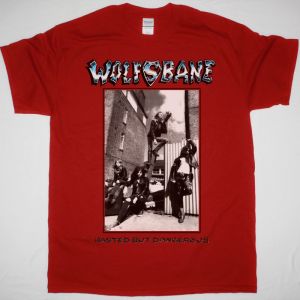 WOLFSBANE WASTED BUT DANGEROUS 1988 EP NEW BLACK T SHIRT