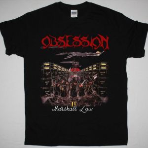 OBSESSION MARSHALL LAW  NEW BLACK T-SHIRT