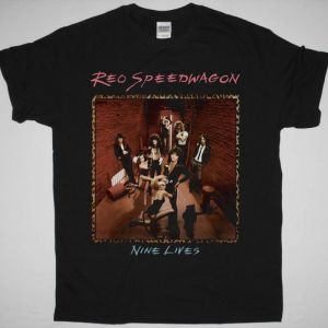 REO SPEEDWAGON NINE LIVES 1979 NEW BLACK T-SHIRT