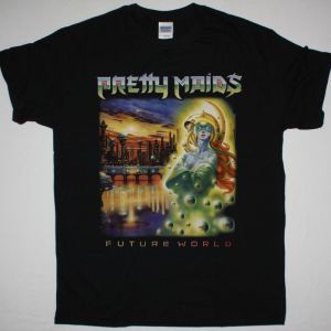 PRETTY MAIDS FUTURE WORLD NEW BLACK T SHIRT