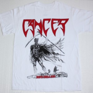 CANCER DEATH SHALL RISE NEW WHITE T-SHIRT