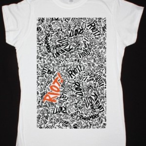 PARAMORE RIOT NEW WHITE LADY T-SHIRT