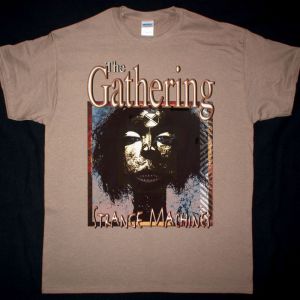 THE GATHERING STRANGE MACHINES NEW BROWN T-SHIRT