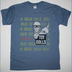 THE TOY DOLLS IDLE GOSSIP NEW INDIGO BLUE T-SHIRT