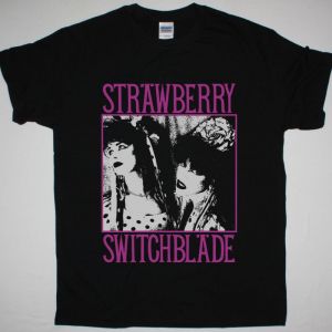 STRAWBERRY SWITCHBLADE STRAWBERRY SWITCHBLADE 1985 NEW BLACK T SHIRT